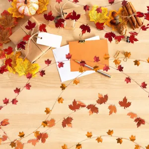 7.5M Maple Leaf Garland Thanksgiving Party DIY Hanging Decoration Harvest Festival Decor