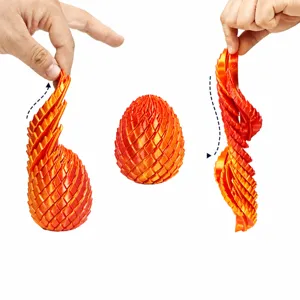 Jouet anti-stress drôle œuf de dragon imprimé en 3D modèle créatif extensible et flexible