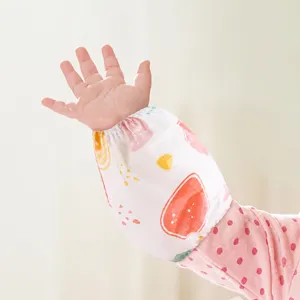 Disposable waterproof kids sleeve covers, cute fruit pattern baby sleeves for daily use.