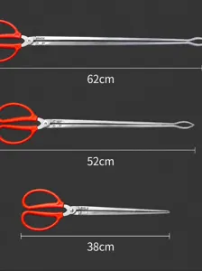 Stainless steel long fishing tongs eel grabber lobster clamp multiple sizes 38cm 52cm 62cm