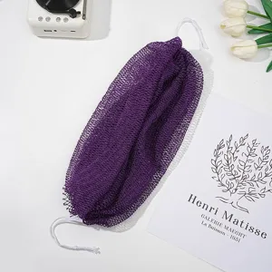 Esponja de baño de red africana, exfoliante corporal de malla larga para una limpieza profunda.