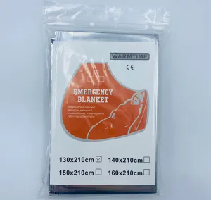 Couverture de survie d'urgence Mylar isolante imperméable coupe-vent équipement de secours