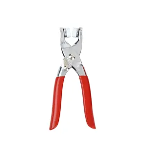 Pince a pression en metal avec poignee rouge pour vetement de bebe, outil DIY pour boutons.