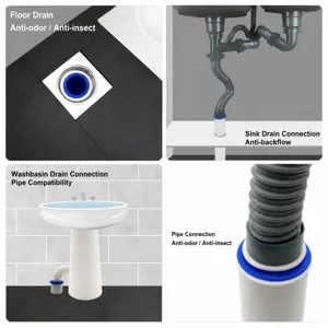 Vloerput deodoriserende afdichtingsring afvoerbuis connector geur- en insectenbestendig