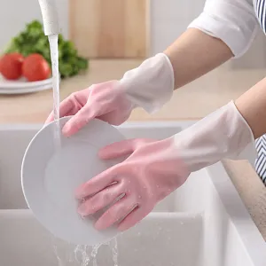 Gants de vaisselle menagers degrade macaron nettoyage de cuisine gants impermeables