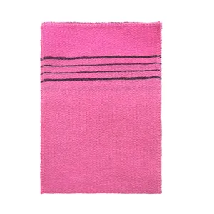 Gant de bain exfoliant coréen pour nettoyage en profondeur, serviette de sauna texture rugueuse.