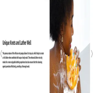Esponja de baño de red africana para el cuerpo con espuma rica y limpieza profunda.