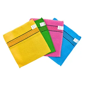 Ensemble de gants de toilette exfoliants coreens, eponge de douche texturee pour spa.