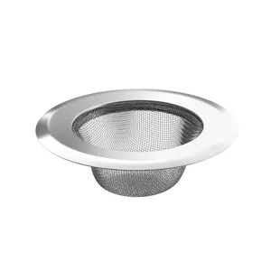 Stainless steel kitchen sink strainer drain basket for food waste and residue collection main view
