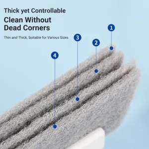 Multi-functional window groove cleaning brush with adjustable thickness for home gaps and tracks.
