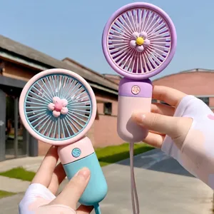 Mini Ventilatore Portatile a Mano Ricaricabile USB Ventilatore da Tavolo Design Carino Floreale e di Frutta Raffreddamento Silenzioso per Ufficio