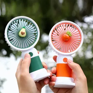 Mini ventilatore portatile USB ricaricabile da scrivania con decoro carino per la estate.