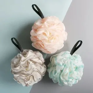 Grande Spugna da Bagno in Rete Morbida Esfoliante Palla Loofah da Doccia Con Cinturino Sospeso per Pulizia Quotidiana