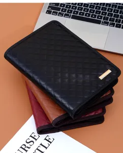 A5 multifunctional zipper notebook PU leather loose-leaf business planner pad portfolio folder.