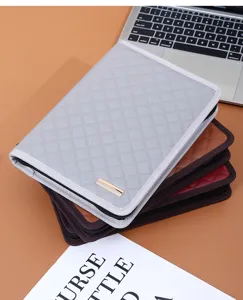 A5 PU Leather Zipper Notebook Organizer Business Planner Multipurpose Ring Binder File Folder