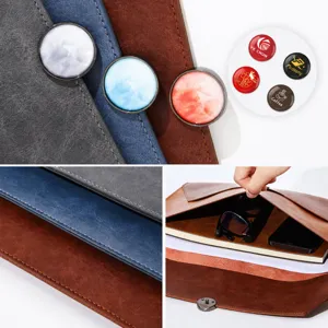 Business A4 document bag waterproof leather file folder custom logo office organizer.