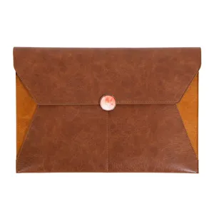 Waterproof business A4 document bag large capacity leather file folder for office contracts