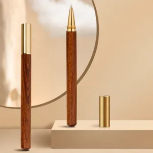 Wooden Ballpoint Pen Business Metal Signature Pen High End Sandalwood Writing Pen Office Stationery Gift Pen