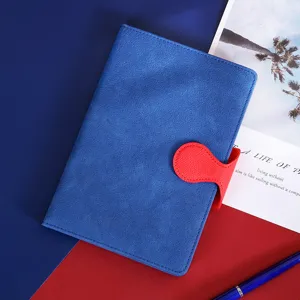 Minimalist PU Leather Notebook Journal Diary With Magnetic Buckle Hardcover Office School Daily Writing Notepad Gift Box Set