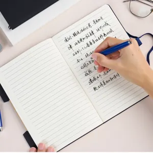 A5 Lined Notebook Hardcover Journal Business Office Writing Notebook with Ribbon Bookmark