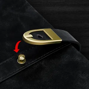 A5 Vintage Genuine Leather Journal Notebook with Brass Buckle Retro Soft Cover Diary