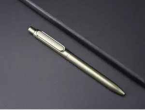 Penna a sfera retrattile in metallo bronzo vintage, scrittura liscia per regalo d'affari dettaglio.