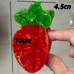 Strawberry acrylic hair claw clip cute fruit hair accessory for women and girls daily