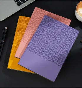 Retro geometric pattern hardcover notebook business journal thick memo pad diary for office supply