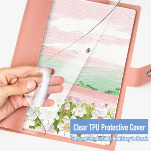 Pellicola protettiva trasparente in TPU per quaderno ad anelli, copertina morbida e resistente.