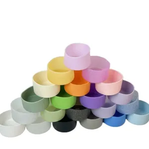 Silicone water bottle boot 9cm protective sleeve anti-slip bottom cover for tumbler cup 1pcs