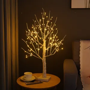 Luce albero di betulla LED lampade decorative e lucine per feste in casa e interni.