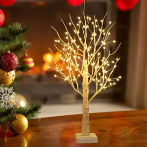 Luce per Albero di Betulla LED Filo di Rame Luce Calda Lampada da Tavolo per Arredamento Festa Illuminazione Interna
