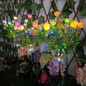 Solar Gartenleuchten LED künstliche Blumenleuchten wasserdichte Outdoor Landschaft Rasen Beleuchtung