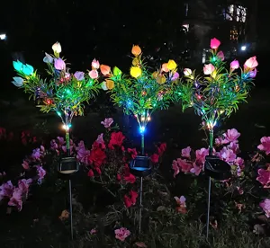 Solar Gartenleuchte LED künstliche Blume Rasenlampe wasserdichte Outdoor Dekoration