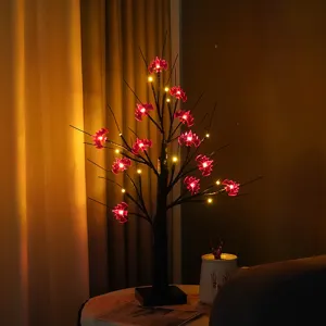 Halloween LED pipistrello albero luce decorazione da tavola spaventosa festa vacanza casa