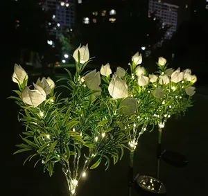 Solare Gartenblumen LED simuliert wasserdichte Rasen dekorative Lichter fur Hof Dekoration.