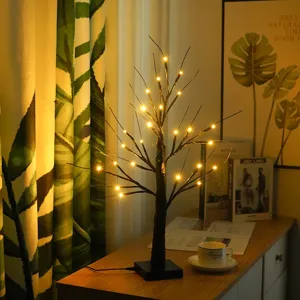 Lampada albero LED luce calda stringa da tavolo bonsai USB alimentato decorazione casa festa