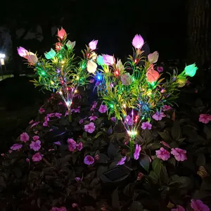 Solar Garten LED Blumenleuchten, wasserdichte Outdoor Landschaftslampen für Hof und Rasen.