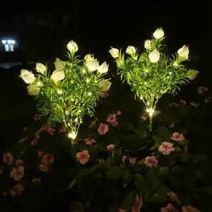 Solar Gartenleuchte LED künstliche Blume Rasenlicht Outdoor wasserdicht dekorative