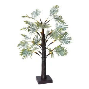 Guirlande lumineuse LED palmier artificiel pour déco chambre, ambiance de fête et salon.