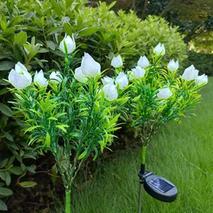 Solar Gartenleuchte LED Outdoor wasserdicht dekorative Blumen Rasenlampe für Hof Garten Deko