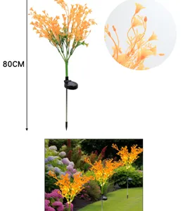 Solar Gartenleuchte im Blumen-Design, wasserdichte LED Rasenbeleuchtung für Hof und Wege.