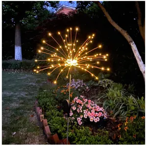 Luz de fuegos artificiales decorativa solar exterior impermeable para jardín y patio.