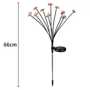 Outdoor Solar Glühwürmchen Gartenleuchte mit mehreren Bienen LED und Erdspieß für Rasen.