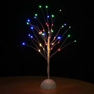 Luce per albero bonsai in filo di rame LED con luci colorate per decorazione tavola casa.