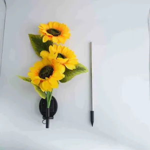 LED Solar Girasol Luz de Jardin Impermeable Exterior Césped Sendero Flor Paisaje Lámpara