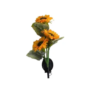 Lámpara Solar LED de Girasol para Jardín Exterior Impermeable Césped Decoración Luz