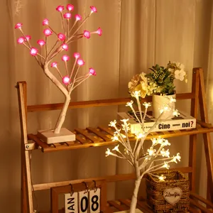 Lampe d'arbre décorative LED festive, éclairage d'ambiance USB et piles pour fêtes.