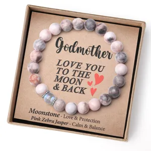 Bracelet en perles de cristal pour femmes avec coffret cadeau, bijoux en pierre naturelle.