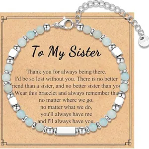 Bohemian Natural Stone Beaded Stainless Steel Cross Heart Pendant Bracelet Couple Fashion Jewelry Gift